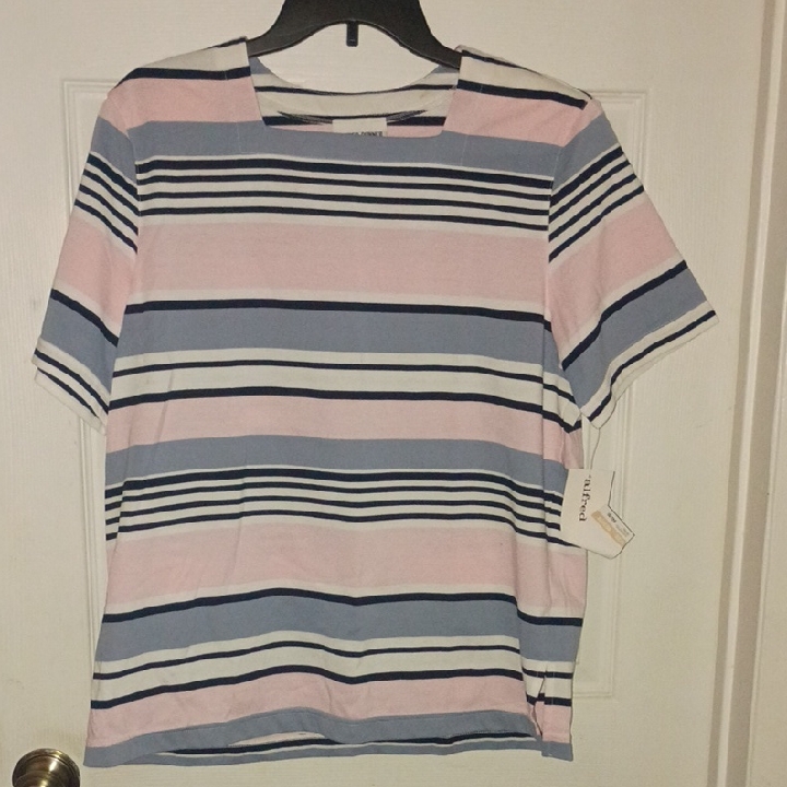 Alfred Dunner Brigantineshort Sleeved Tee